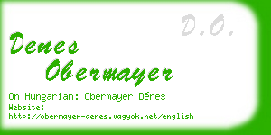 denes obermayer business card